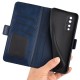PU Leather Case with Magnetic Double Clasp priekš Huawei Honor 70 - Tumši Zils - sāniski atverams maciņš ar magnētu un stendu