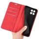 Magnetic Closure Skin-Touch Flip Leather Book Case priekš Huawei Honor X8 - Sarkans - sāniski atverams maciņš ar magnētu un stendu / grāmatveida maks