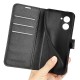 Litchi Texture Folio Flip Leather Book Case priekš Realme C33 - Melns - sāniski atverams maciņš ar magnētu un stendu
