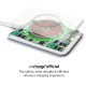 Aircharge Slimline Qi Wireless Fast Charging 5W with USB Cable - Balts - Universāls induktīvs bezvadu USB lādētājs paliktnis