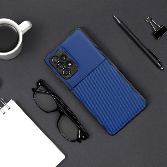 Forcell Noble Back Case priekš Samsung Galaxy A54 5G A546 - Zils - mākslīgās ādas aizmugures apvalks ar iebūvētu metālisku plāksni / bampers-vāciņš
