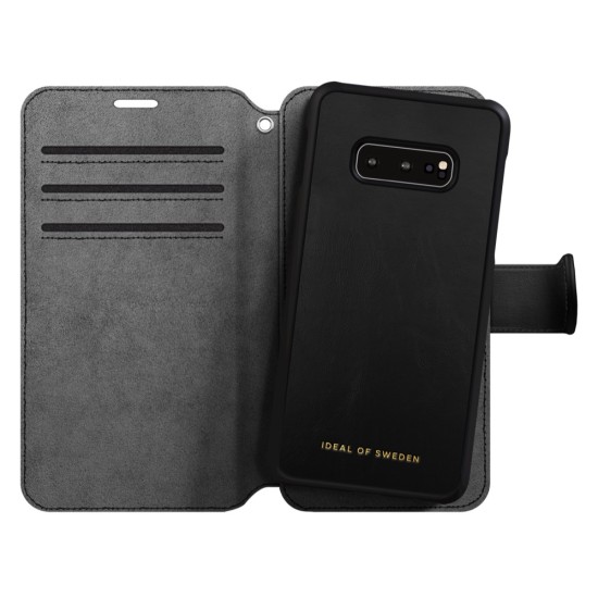 iDeal of Sweden STHML Wallet Case priekš Samsung Galaxy S10 G973 - Black - mākslīgās ādas sāniski atverams maciņš ar bamperu uz magnēta