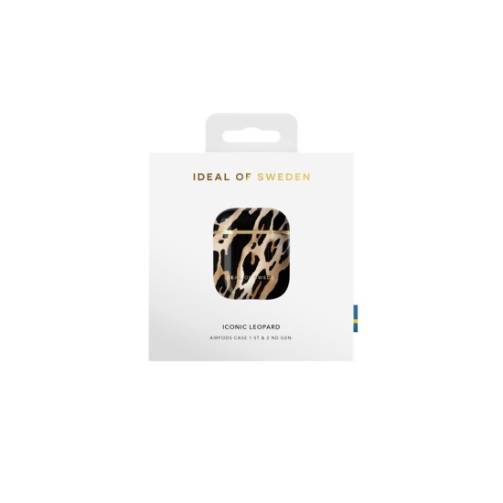 iDeal of Sweden Fashion Case priekš Apple Airpods - Iconic Leopard - plastikāta apvalks bezvadu austiņu lādēšanas ierīcei