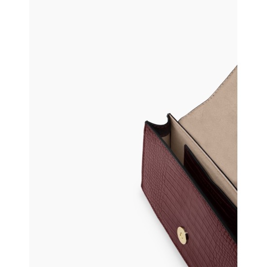 iDeal of Sweden AW21 Lia Baguette Medium Hand Bag - Scarlet Croco - sieviešu rokassoma / pleca soma