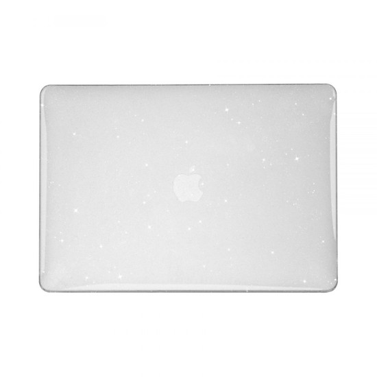 Tech-Protect Smartshell Protective Case priekš Apple MacBook Air 13-inch (2018 / 2019) A1932; (2020) A2179; M1 (2020) A2337 - Caurspīdīgs / Spīdumi - plastikas no abām pusēm apvalks / maciņš
