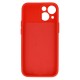 CamShield Soft Back Case priekš Apple iPhone 12 Pro - Sarkans - silikona aizmugures apvalks / bampers ar kameras aizsargmehānismu