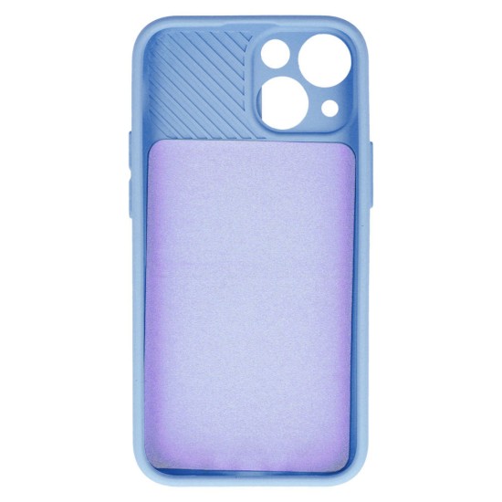 CamShield Soft Back Case для Apple iPhone 14 - Светло Фиолетовый - силиконовая накладка / бампер с защитным механизмом для камеры