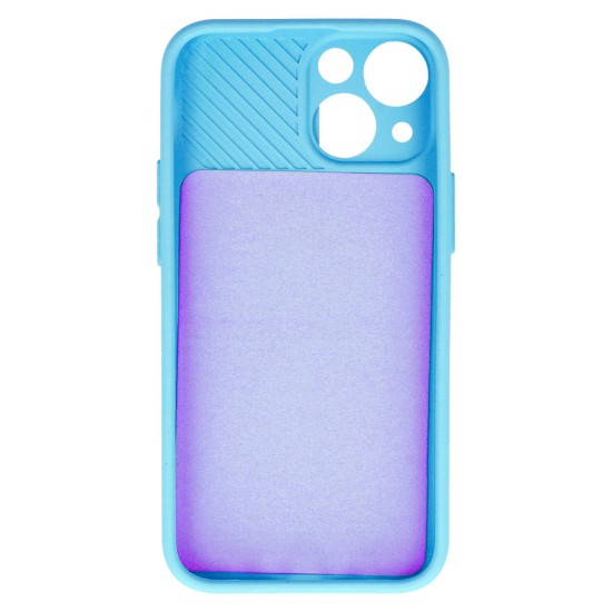 CamShield Soft Back Case priekš Apple iPhone 14 - Gaiši Zils - silikona aizmugures apvalks / bampers ar kameras aizsargmehānismu