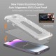 Easy-Stick Box Full Glue Tempered Glass screen protector priekš Apple iPhone 14 Pro Max - Melns - Ekrāna Aizsargstikls / Bruņota Stikla Aizsargplēve