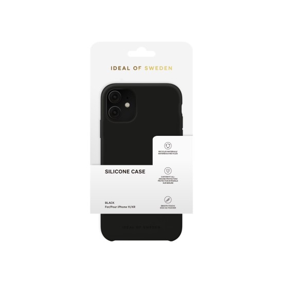 iDeal of Sweden Silicone SI23 Back Case priekš Apple iPhone 11 - Black - silikona aizmugures apvalks / bampers-vāciņš