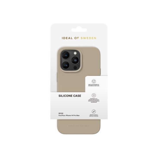 iDeal of Sweden Silicone SI23 Back Case priekš Apple iPhone 14 Pro Max - Beige - silikona aizmugures apvalks / bampers-vāciņš