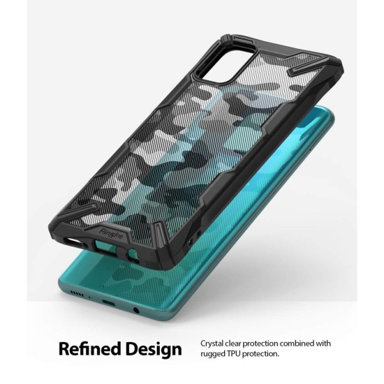 Ringke Fusion X Series Back Case priekš Samsung Galaxy A53 5G A536 - Kamuflāža / Melns - triecienizturīgs silikona-plastikāta aizmugures apvalks / bampers-vāciņš