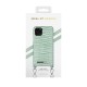 iDeal of Sweden Atelier Necklace SS21 Back Case priekš Apple iPhone 11 Pro - Mint Croco - mākslīgās ādas aizmugures apvalks ar siksniņu / bampers-vāciņš