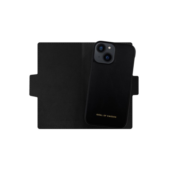 iDeal of Sweden Atelier AW20 Wallet Case priekš Apple iPhone 13 mini - Neo Noir Croco - mākslīgās ādas sāniski atverams maciņš ar bamperu uz magnēta
