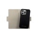 iDeal of Sweden Atelier SS22 Wallet Case priekš Apple iPhone 14 Pro - Neo Noir Croco - mākslīgās ādas sāniski atverams maciņš ar bamperu uz magnēta