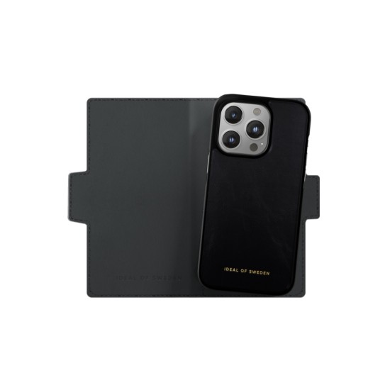 iDeal of Sweden Atelier AW21 Wallet Case priekš Apple iPhone 14 Pro - Intense Khaki - mākslīgās ādas sāniski atverams maciņš ar bamperu uz magnēta