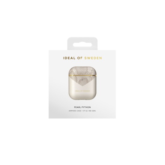 iDeal of Sweden Atelier Case priekš Apple Airpods - Pearl Python - mākslīgās ādas apvalks bezvadu austiņu lādēšanas ierīcei