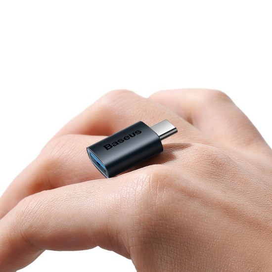 USB 3.0 OTG Female to Type-C Male - Zelts - USB adapteris telefoniem vai planšetdatoriem ar Type-C ieeju / konektoru