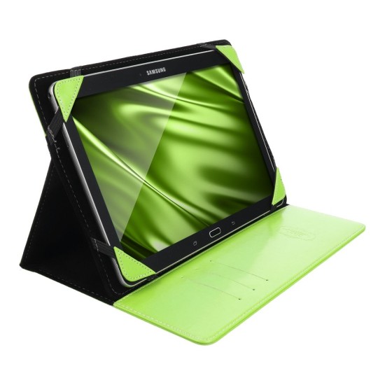 Blun Universal Book Case Stand Cover priekš 10 inch Tablet PC - Zaļš - Universāls sāniski atverams maks planšetdatoriem ar stendu (ādas grāmatiņa, leather book wallet case cover stand)