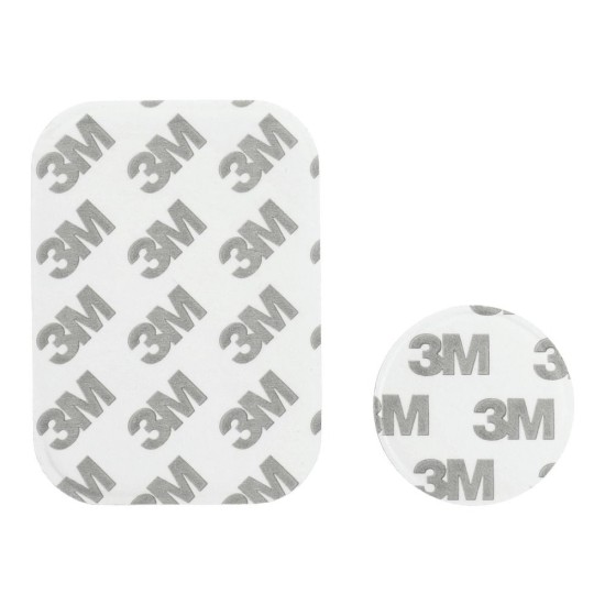 Leather badge for magnet car holder - Sudrabains - Universālas metāliskas plāksnes priekš magnētiskajiem turētājiem 2gab