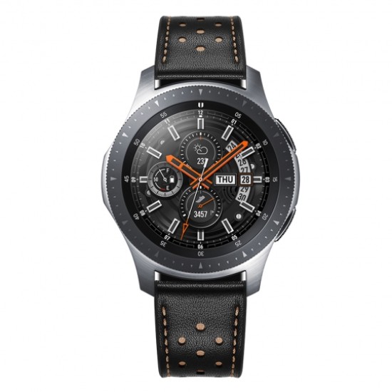 22mm Tech-Protect Leather Watchband Strap - Чёрный - кожанный ремешок для часов