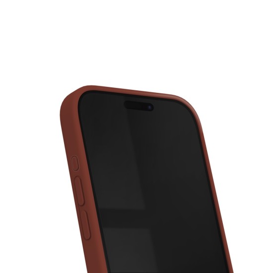 iDeal of Sweden Silicone MagSafe Back Case priekš Apple iPhone 15 Pro - Dark Amber - silikona aizmugures apvalks / bampers-vāciņš