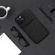 Forcell Noble Back Case priekš Xiaomi Redmi 12 - Melns - mākslīgās ādas aizmugures apvalks ar iebūvētu metālisku plāksni / bampers-vāciņš