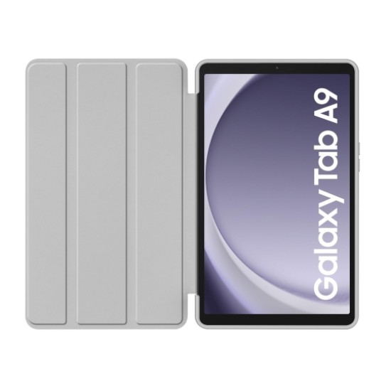 Tech-Protect Smart Case priekš Samsung Galaxy Tab A9 X110 / X115 - Pelēks - sāniski atverams maciņš ar magnētu un stendu