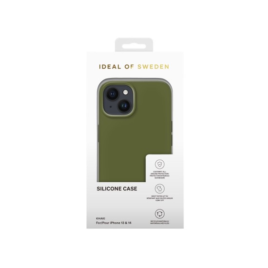 iDeal of Sweden Silicone Back Case priekš Apple iPhone 13 - Khaki - silikona aizmugures apvalks / bampers-vāciņš