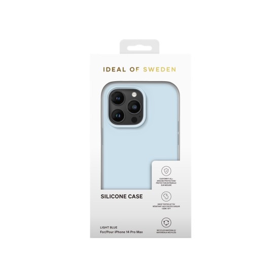 iDeal of Sweden Silicone Back Case priekš Apple iPhone 14 Pro Max - Light Blue - silikona aizmugures apvalks / bampers-vāciņš
