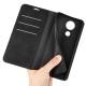 Skin-Touch PU Leather Book Case priekš Nokia C21 - Melns - sāniski atverams maciņš ar magnētu un stendu