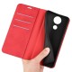 Skin-Touch PU Leather Book Case priekš Nokia G60 - Sarkans - sāniski atverams maciņš ar magnētu un stendu
