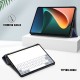 Tri-fold Stand PU Smart Auto Wake/Sleep Leather Case priekš Xiaomi Redmi Pad SE 11.0 - Tumši Zils - sāniski atverams maciņš ar stendu