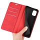 Skin-Touch PU Leather Book Case priekš Nokia C32 - Sarkans - sāniski atverams maciņš ar stendu / grāmatveida maks
