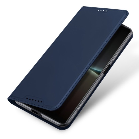 Dux Ducis Skin Pro series priekš Sony Xperia 10 VI - Tumši Zils - sāniski atverams maciņš ar magnētu un stendu / grāmatveida maciņš