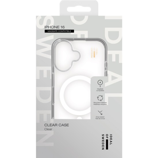 iDeal of Sweden Clear MagSafe Back Case priekš Apple iPhone 16 - Clear - silikona aizmugures apvalks / bampers-vāciņš