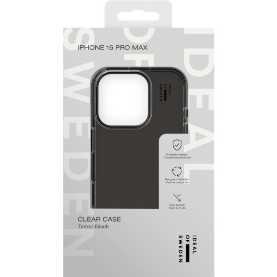 iDeal of Sweden Clear Back Case для Apple iPhone 16 Pro Max - Tinted Black - силиконовый чехол-накладка / бампер-крышка