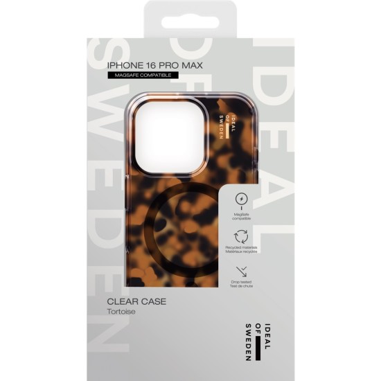 iDeal of Sweden Clear MagSafe Back Case priekš Apple iPhone 16 Pro Max - Tortoise - silikona aizmugures apvalks / bampers-vāciņš