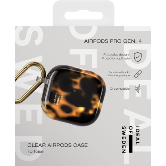 iDeal of Sweden Clear Case priekš Apple Airpods 4 - Tortoise - plastikāta apvalks bezvadu austiņu lādēšanas ierīcei