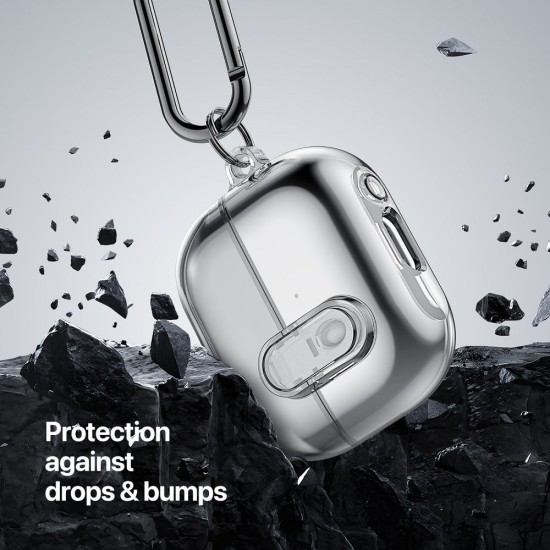 Dux Ducis Seci Protective Case priekš Samsung Galaxy Buds 3 / Buds 3 Pro - Caurspīdīgs - silikona-plastikāta apvalks bezvadu austiņu lādēšanas ierīcei