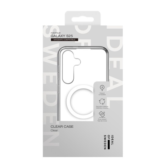 iDeal of Sweden Clear MagSafe Back Case priekš Samsung Galaxy S25 5G S931 / S24 5G S921 - Clear - silikona aizmugures apvalks / bampers-vāciņš