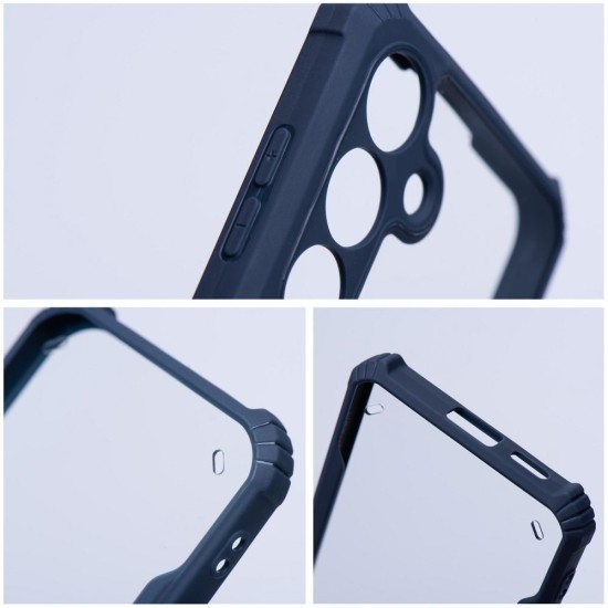 Anti-Drop Back Case priekš Xiaomi Redmi Note 13 Pro Plus 5G - Caurspīdīgs / Zils - triecienizturīgs silikona-plastikāta aizmugures apvalks / bampers-vāciņš