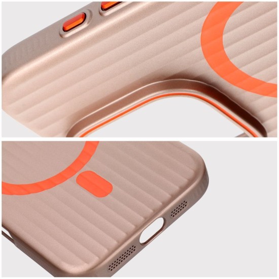 Simply Grip Texture MagSafe Back Case priekš Apple iPhone 13 Pro - Oranžs - plastikāta aizmugures apvalks / bampers-vāciņš