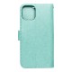 Forcell Mezzo Book Case priekš Samsung Galaxy S24 FE 5G S721 - Tirkīzs / Mandala - sāniski atverams maciņš ar stendu un auklu / grāmatveida maks