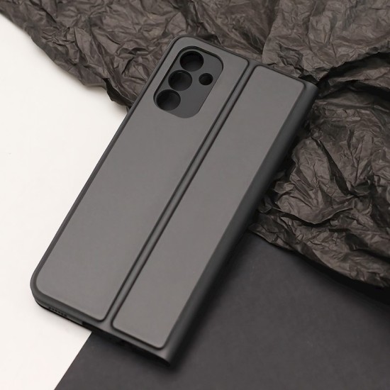 Smart Soft Book Case priekš Samsung Galaxy S24 Ultra 5G S928 - Melns - sāniski atverams maciņš ar stendu / grāmatveida maks