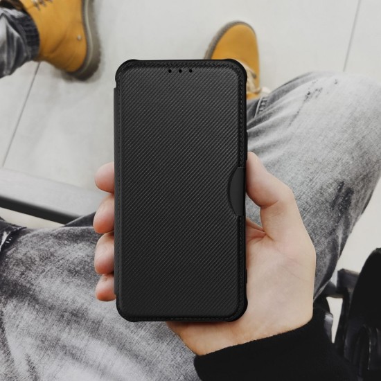 Razor Book Case priekš Xiaomi Redmi 14C - Melns - sāniski atverams maciņš / grāmatveida maks