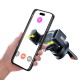 3MK Memo Hug Air Vent Car Mount Holder with Puller Clip 4.5 - 6.7 inch - Melns - Universāls stiprinājums turētājs auto ventilācijas režģa
