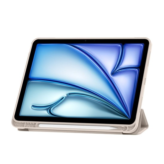 Tech-Protect SC Pen Book Case priekš Apple iPad Pro 11 (2018) / Air 4 (2020) / Air 5 (2022) / Air 11 (2024 / 2025) - Bēšs - sāniski atverams maciņš ar stendu
