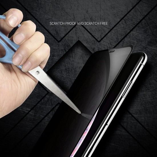 X-One 2.5D Full Glue Extra Strong Privacy Tempered Glass Screen Protector priekš Apple iPhone 16 Pro - Melns - Ekrāna Aizsargstikls / Bruņota Stikla Aizsargplēve