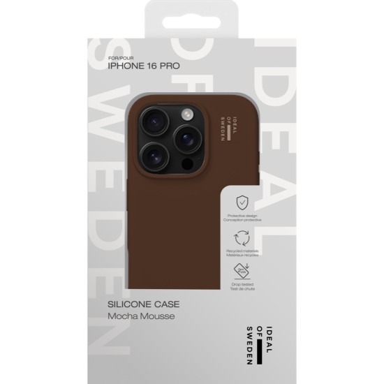 iDeal of Sweden Silicone Back Case priekš Apple iPhone 16 Pro - Mocha Mousse - silikona aizmugures apvalks / bampers-vāciņš